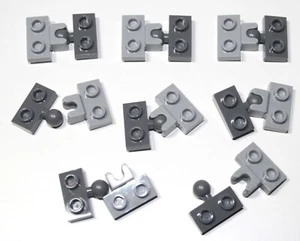 8x LEGO® Kugel-Gelenk  (2 Stück 1x2 Platte) 14417/14704 NEU Hell-/Dunkelgrau - Bild 1 von 1