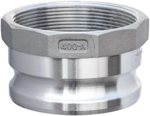 (Ships Fast) Aluminum 4" Type A Camlock | Female NPT Thread x Male Adapter - Picture 1 of 5