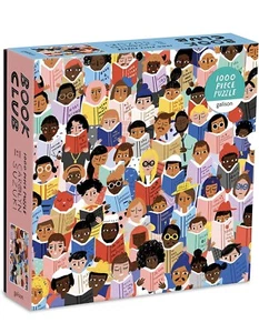 Book Club Puzzle 1 000 PC 20” X 27'' Theme People Reading Books - Picture 1 of 1