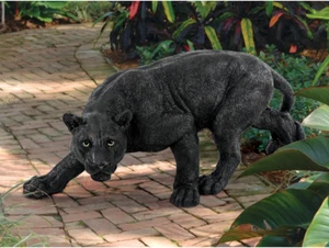 Shadowed Predator Black Panther Afrika Tier Outdoor Garten Statue Deko - Bild 1 von 7