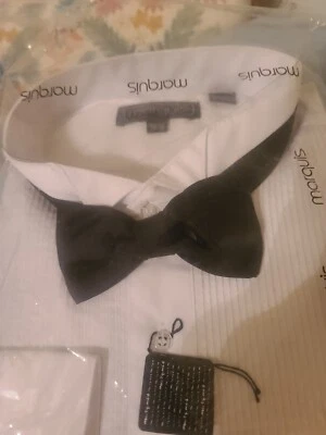 Camisa de esmoquin vintage con cuello punta de ala y pajarita Foto 1 de 2