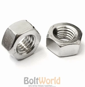 M2 M2.5 M3 M4 M5 M6 M8 M10 M12 STAINLESS STEEL A4 MARINE GRADE FULL NUTS NUT BW - Picture 1 of 2