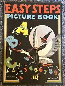 1945 ABC EASY STEPS BILD & Reime Samuel Lowe Co. Papier großes Buch - Bild 1 von 6