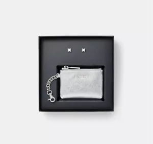 Mimco NEW Dreamy Classico Earring + Coin Purse GIFT SET Silver 🪩🪩 RRP $109.95 - Picture 1 of 9