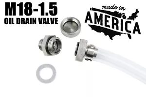 Compact Stainless Steel Quick Oil Drain Valve Plug M18-1.5 FITS: Porsche - Bild 1 von 8