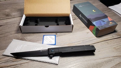 FORESAIL Tactical Folding knife 3.92 in. DC53 Steel Black Blade Tanto G10 - Image 1 of 3