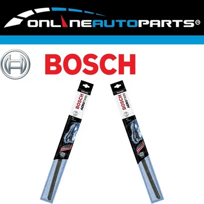 Front Pair Bosch Aerotwin Wiper Blades Set for Mitsubishi Pajero Io QA 1999~2003 - image 1 of 4