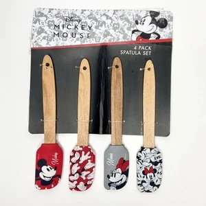Mickey Mouse 8” Spatula Set/4 • Black & Red • (Package Wear - See Notes) - Picture 1 of 2