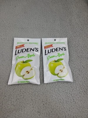 2x Luden's Green Apple Throat Drops Lozenges 25 Count Exp 09/2025 New Sealed. - Image 1 of 4
