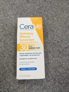 CeraVe Hydrating Face Mineral Sunscreen Lotion SPF 30 - 50ml Bnib (S2) - Bild 1 von 5