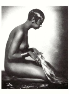 POSTCARD S'Ora, Photographer "Josephine Baker" (Nude) Dancer, Singer, Actor MNT - Picture 1 of 1