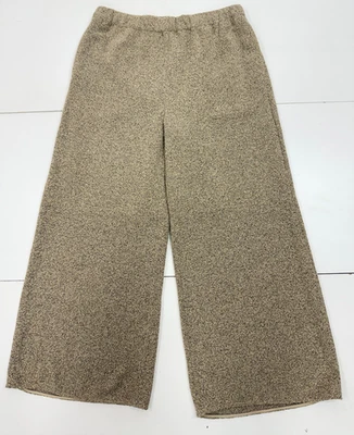 Theory Easy Fit Wide Taupe Tweed Terry Lounge Pants SZ M NWT $275 - Image 1 of 4