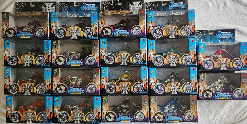 Jesse James Vintage 1/18 Harley Motorcycle Chopper Lot of 18 New! Free Shipping! - Image 1 of 2