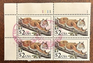 U.S. 1991 Plate block of 4 used Scott # 2482. #08-02019 - Picture 1 of 2