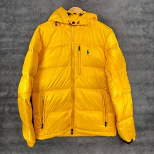 POLO RALPH LAUREN Herren Glossy Yellow El Cap Down Hooded Puffer Jacket Size L - Bild 1 von 7