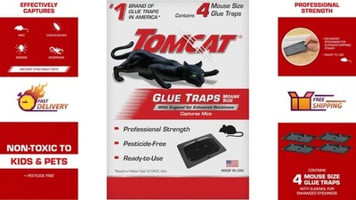 Trampas de pegamento Tomcat para ratones, cucarachas, arañas y escorpiones - 4 trampas desechables Foto 1 de 4