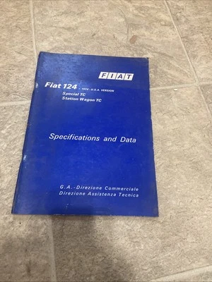 Fiat 124 Special TC Wagon especificaciones y manual de datos concesionario OEM 1974 Foto 1 de 4