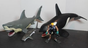 Chap Mei Toys R Us Ballena Asesina y Gran Tiburón Blanco Tigre Tiburón Mandíbula Masticación - Imagen 1 de 19