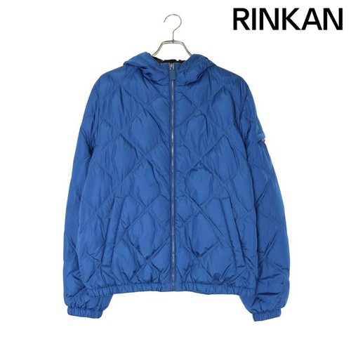 Prada SGN460 piumino nylon trapuntato con placca logo triangolo uomo 48