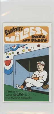1974 Fleer Cloth Patches Laughlin Baseball's Wildest Days and Plays Kiki Cuyler - Image 1 of 2