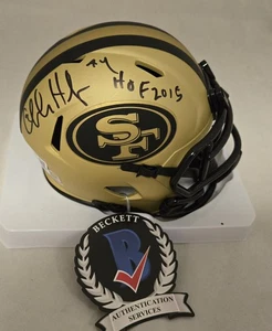 Charles Haley HOF 2015 Signed San Francisco 49ers Rave Mini Helmet Beckett Auto - Picture 1 of 5