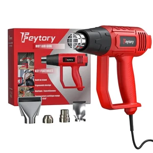 Heißluftpistole 2000W Heißluftpistole Set - Dual Temperatur 60-600°C | 4 Düsen - ROT - Bild 1 von 9