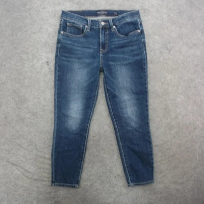 Jeans Lucky Brand para mujer 8/29 azul Ava tiro medio denim corto cremallera mosca 5 bolsillos Foto 1 de 4
