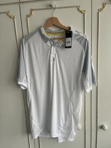 Adidas Climacool 365 3 Stripes grau/weiß Polo T-Shirt - XL - neu mit Etikett - Vintage 2012 - Bild 1 von 3