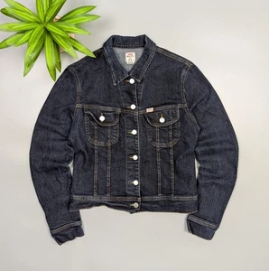 MISS SIXTY Vintage Y2K  Women’s Distressed  Dark Blue Denim Button Jacket Size M - Picture 1 of 22