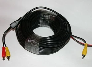 Cable de video y alimentación de 15 metros con conectores de micrófono RCA - Imagen 1 de 2