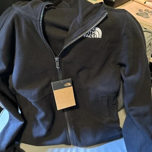 Kids North face Glacier Jacket Large Hood Fleece - Picture 1 of 3