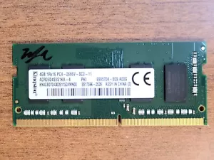 GENUINE KINGSTON 4GB 1Rx16 PC4-2666V DDR4 SODIMM LAPTOP MEMORY RAM ACR26D4S9S1KA - Picture 1 of 2