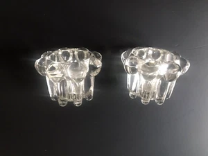 Vintage flower Pair Of Tea Light , Votive Taper Pillar Candle Stick Holders - Picture 1 of 4