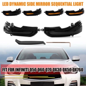 For 2014-22 Infiniti Q50 Q60 Q70 LED Mirror Sequential Turn Signal &Marker Light - Bild 1 von 8