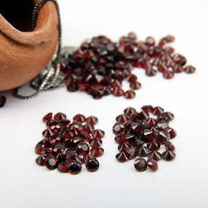 2-3.0mm GARNET RED BROWN NANO CRYSTAL GEMS HEAT RESISTANT LOOSE STONES ROUND CUT - Picture 1 of 11