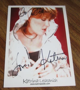 Fotografía autografiada de músico Katrina Leskanich 6X8 "Walking on Sunshine" - Imagen 1 de 3