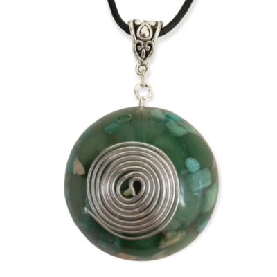 Orgonit Anhänger Orgon Spirale Amazonit Aventurin Chakra Halskette Unisex - Bild 1 von 4