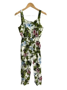 NWT One Heart Clothing Floral Jumpsuit flowers white multi color womens small - Picture 1 of 12