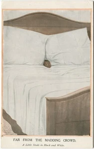 KIND IM GROSSEN BETT, SCHWARZE AMERICANA - Postkarte - Bild 1 von 2