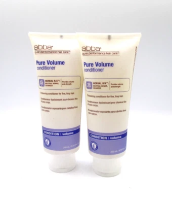 Lot/2 Abba Pure Volume Thickening Conditioner for Fine Hair ~ 6.76 fl oz x 2 ~ - Image 1 of 2