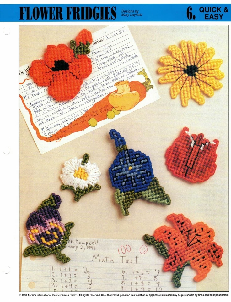 Capas de geladeiras de flores padrão de lona de plástico por Annie's Attic - Imagem 1 de 1