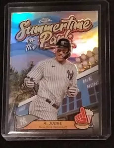 AARON JUDGE 2024 TOPPS CHROME REFRACTOR SUMMERTIME IN THE PARK #SITP-3 YANKEES - Picture 1 of 4