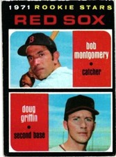 1971 TOPPS # 176 - BOSTON RED SOX ROOKIE STARS - DOUG GRIFFIN & BOB MONTGOMERY