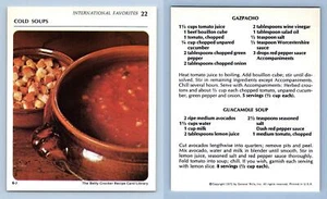 Cold Soups #22 International Betty Crocker 1971 Recipe Card - Picture 1 of 1