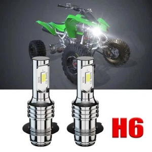 For Kawasaki ATV KFX400 2003-2006 KFX450R 2008-2014 H6 LED Headlight Bulbs+ - Picture 1 of 11
