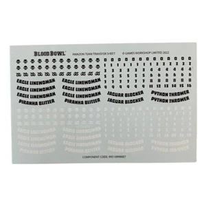 Amazon Team Transfer Sheet - Kara Temple Harpies Decal Sheet - Picture 1 of 1