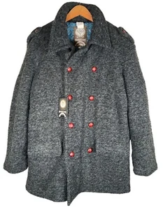 NUEVO CON ETIQUETAS RARO Diesel Para Hombres Talla XL Forrado Carbón Militar Chaquetón Mezcla Acrílico Italia - Imagen 1 de 17