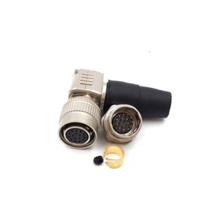Hirose 16-pin, HR10A-10P-16S/10R-16P, Right Angle Industrial Aviation Connector - Picture 1 of 10