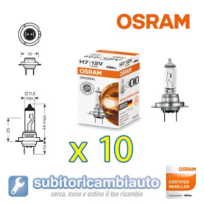 10 LAMPADE OSRAM H7 CLASSIC ORIGINAL LINE 64210 10 pezzi - Immagine 1 di 2