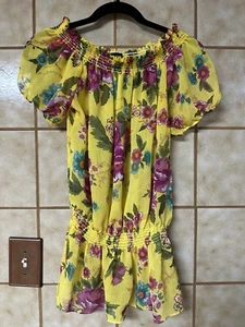 Twenty One Women’s Boho Retro Peasant Vacation Off Shoulder Option Blouse Sz Sm - Picture 1 of 10